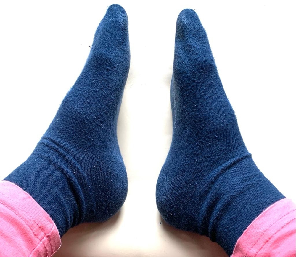 Blaue Duft-Socken, Größe 38, dunkelblau