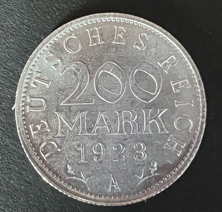 200 Mark Münze von 1923 Weimarer Republik