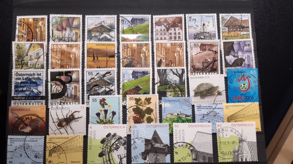 Briefmarken Österreich Euro gestempelt