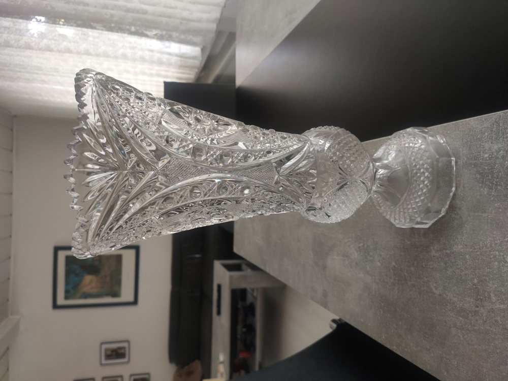 Eine schöne Bleikristallvase 35cm hoch