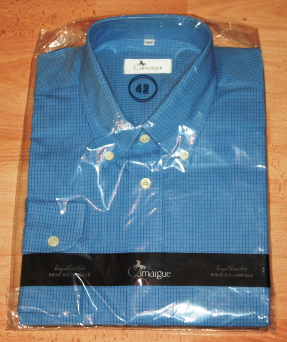 NEU - Blaues Hemd - Größe 42 - von CAMARGUE - original verpackt