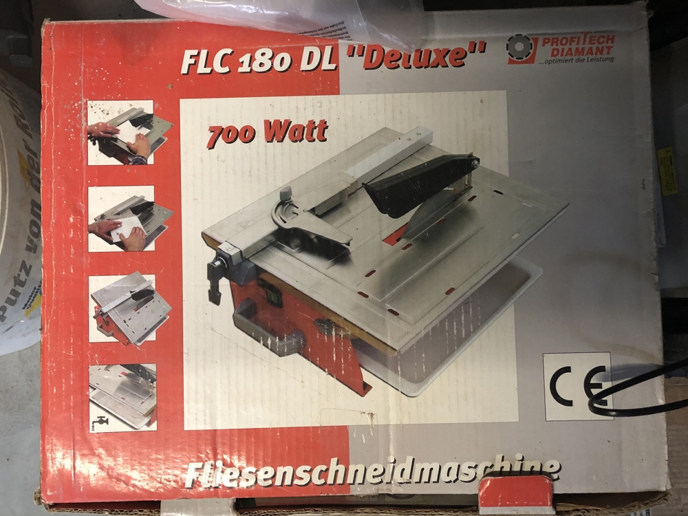 Fliesenschneidmaschine Profi-Tech FLC 180 Deluxe inkl. Trennscheibe