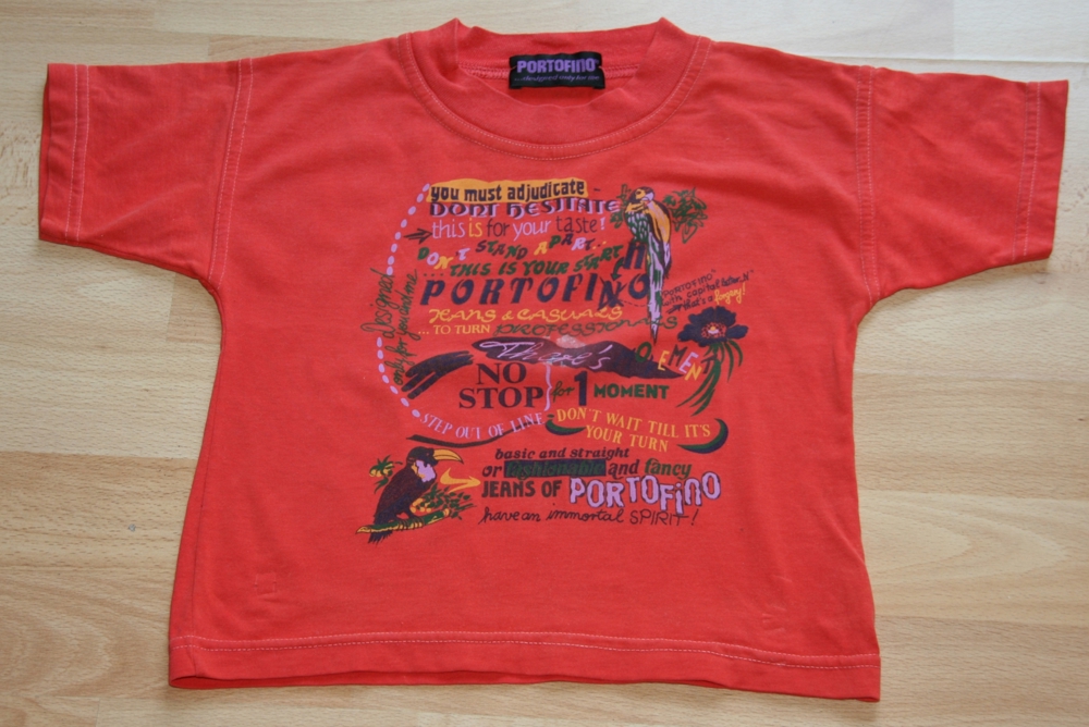 Rotes T-Shirt - Größe 92 - Kurzarm - Shirt - von PORTOFINO