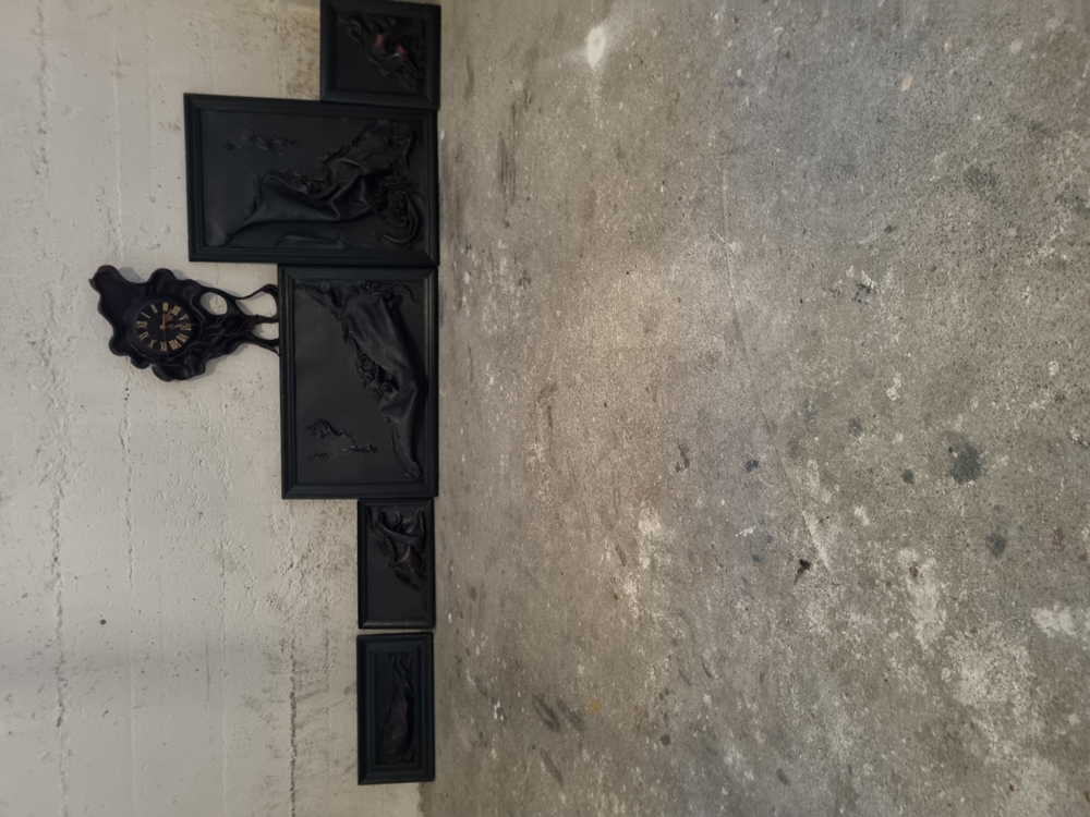 Echte Leder Bilder auf die Holzrahmen ( neu )