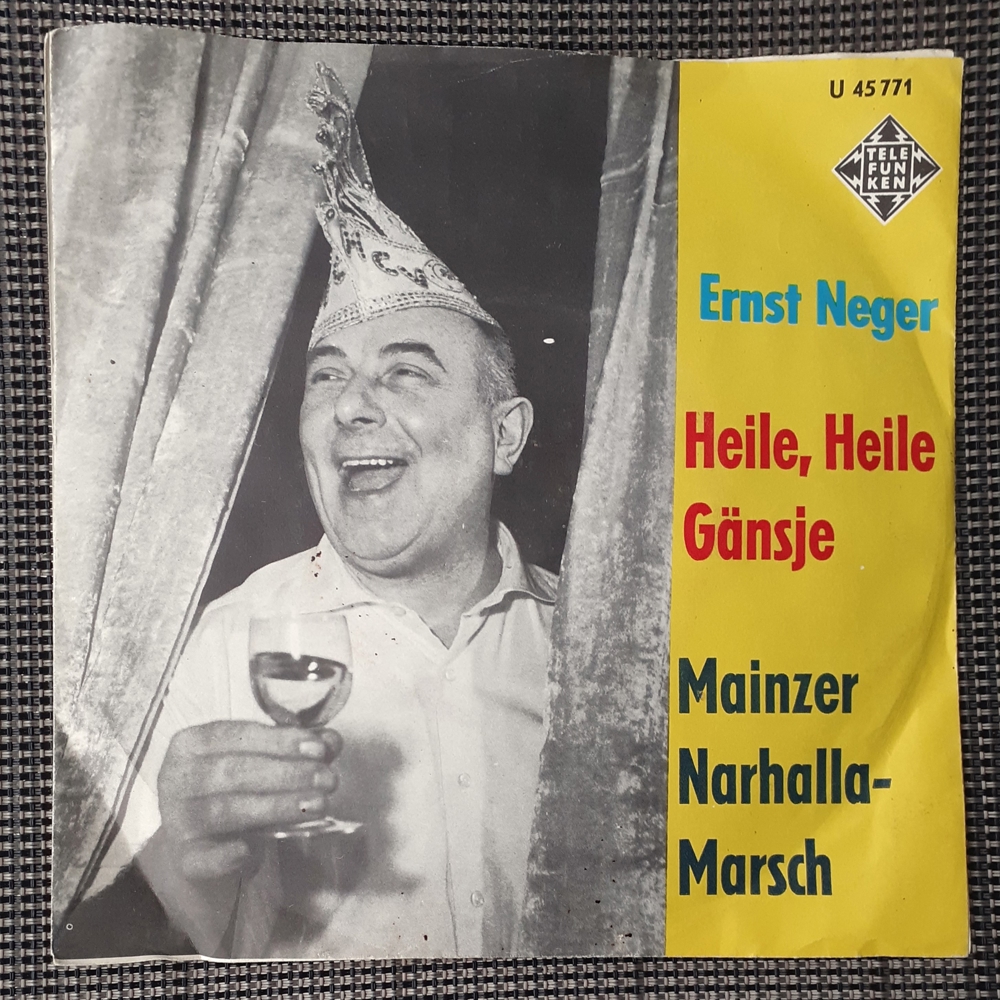 3 alte Schallplatten - Mainzer Hofsänger, Ernst Neger und Margit Sponheimer - HELAU!