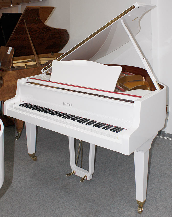 Flügel Klavier Sauter 160, weiß poliert, Baujahr 1974, Renner-Mechanik, 5 Jahre Garantie