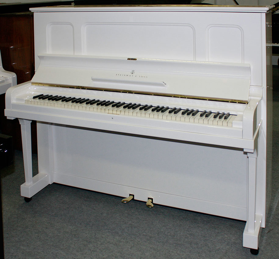 Klavier Steinway & Sons K-132, weiß poliert, Nr. 215632, 5 Jahre Garantie