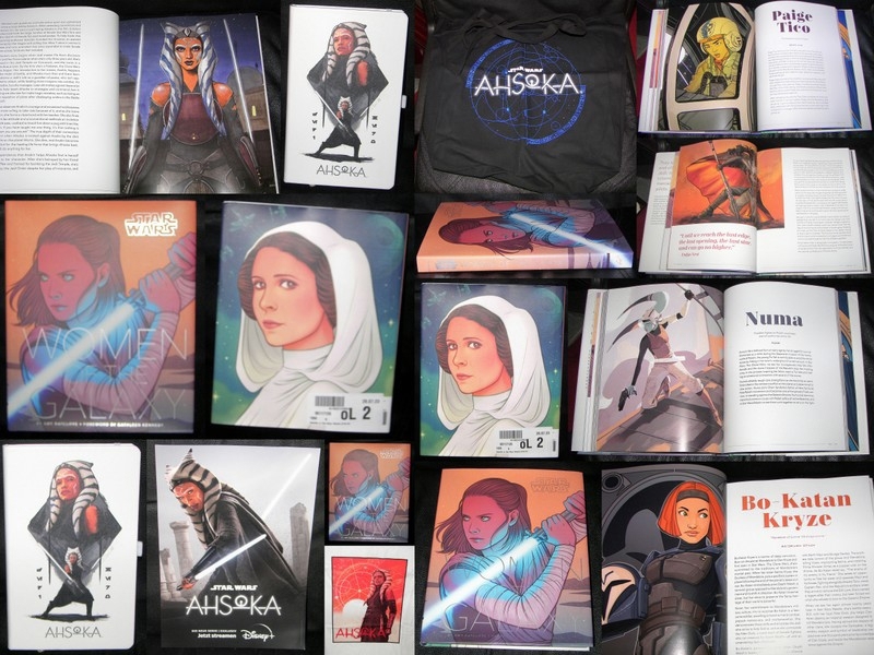 NEU*STAR WARS Konvolut*Ashoka Merchandise Paket*Buch*Women of the Galaxy*T-Shirt*Bag und mehr