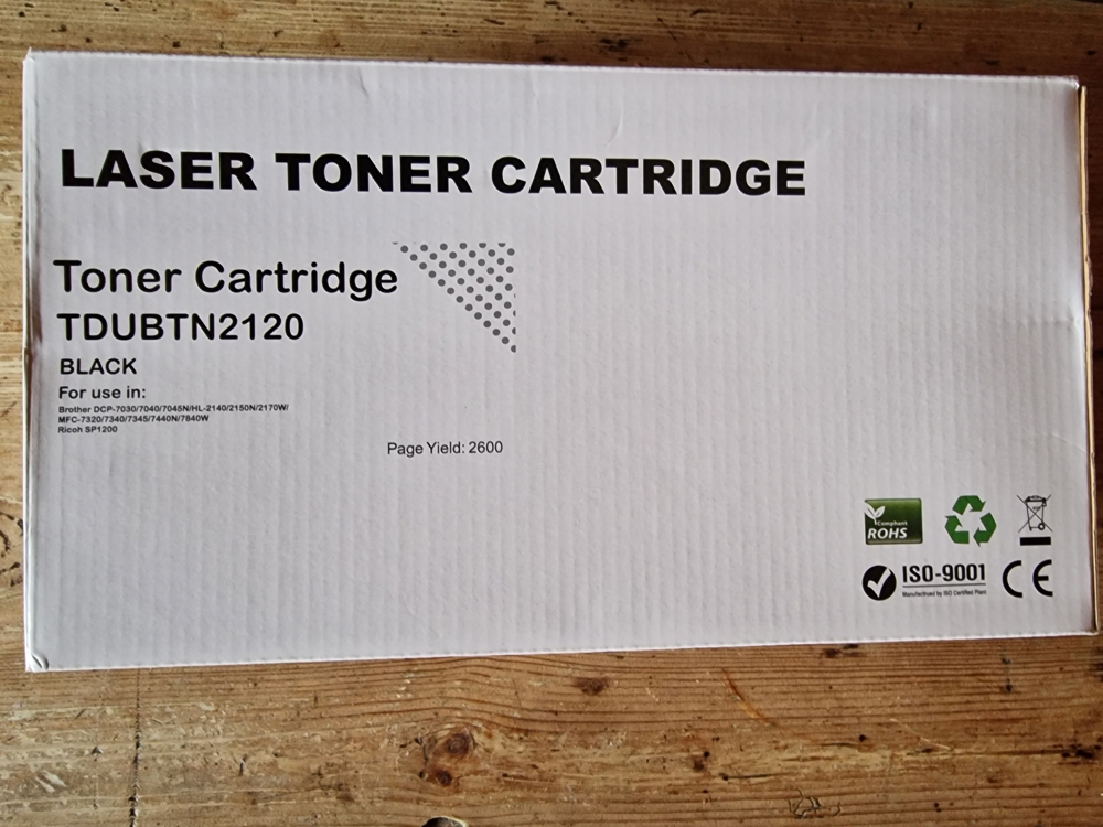 Laser Toner Cartridge TDUBTN2120 Black für Brother-Drucker