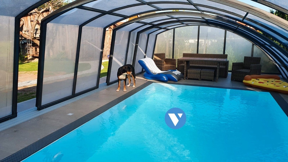 Poolüberdachung Optima 1270x520cm Cover clear Abdeckung Halle