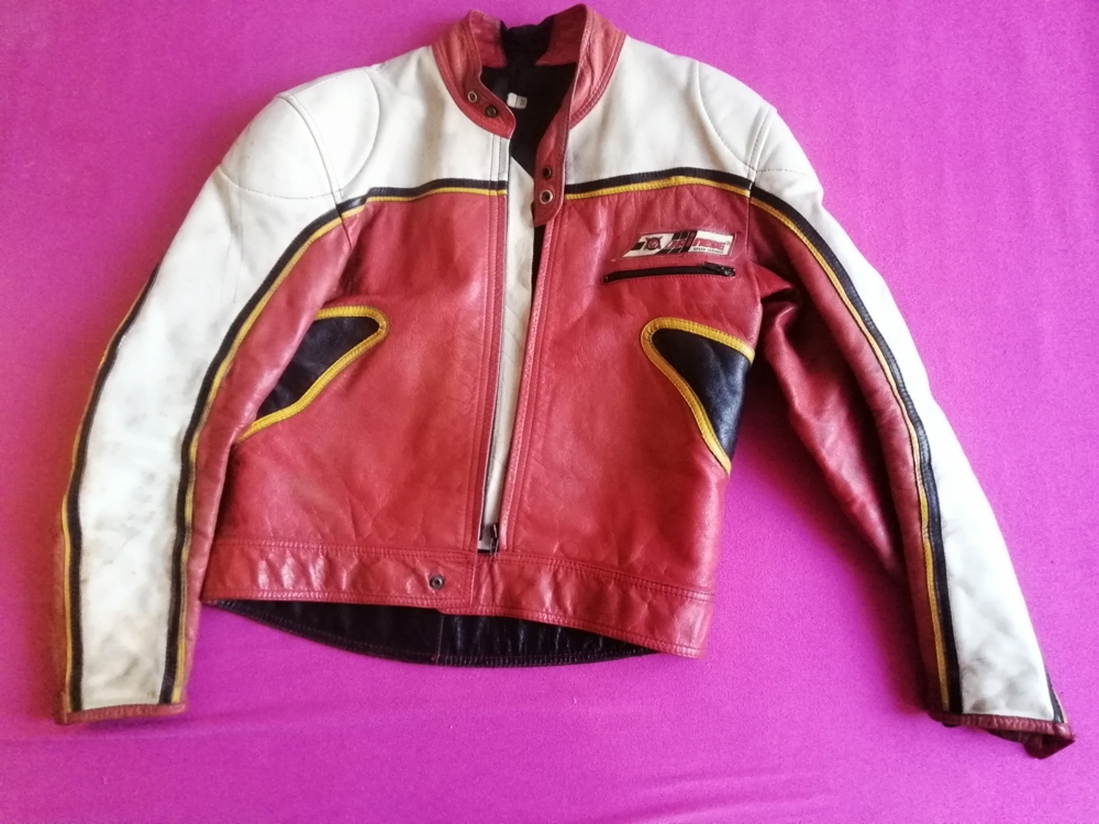 Vintage Berry Sheene Motorrad-Jacke aus Italien Dainese keine Kombi Größe 54 52