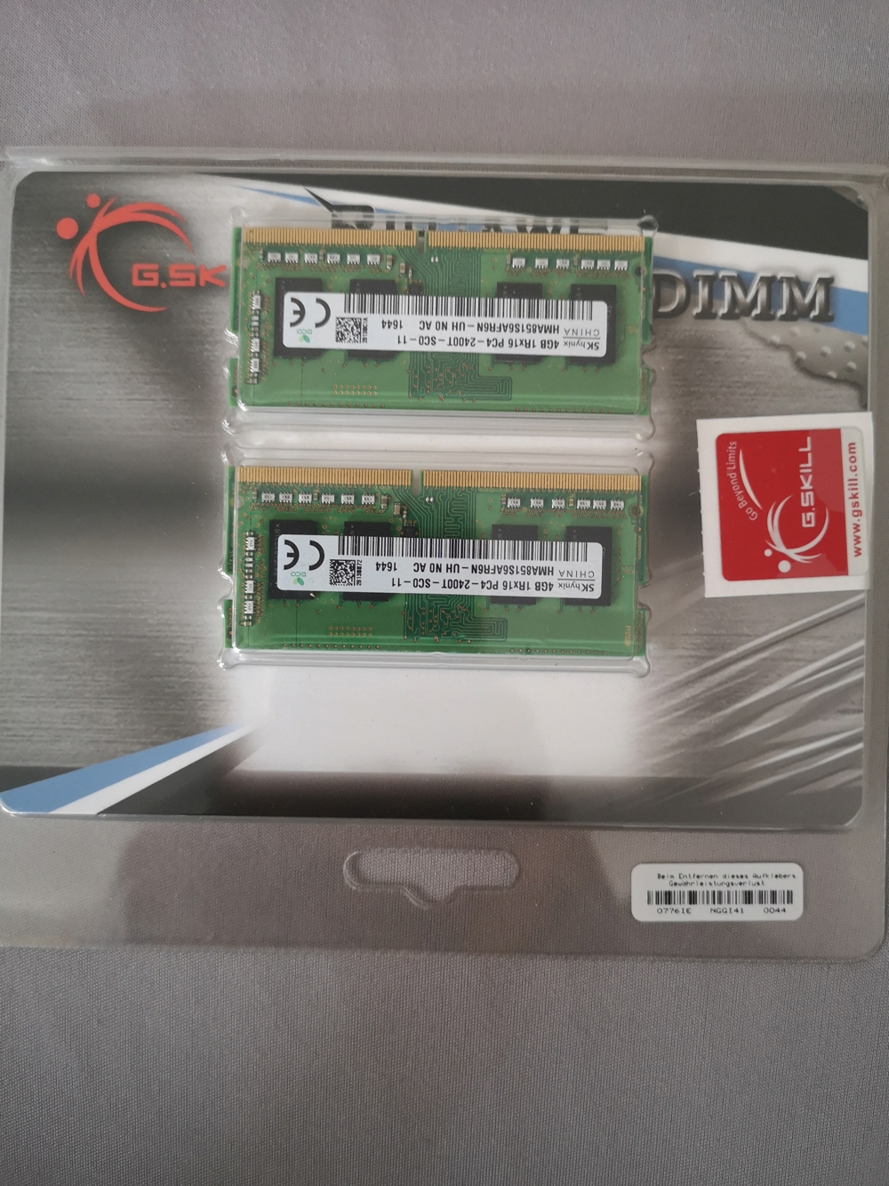 GSkill Ripjaws 2x8GB SO-Dimm DDR4-2133 cl15-15-15-36