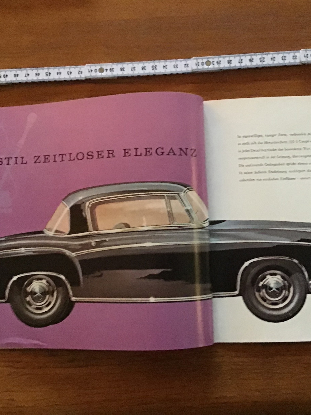 Seltenes  OrginalProspekt von 1959  Mehrseitiges Farbprospekt von Mercedes 220 Cupe und Cabrio