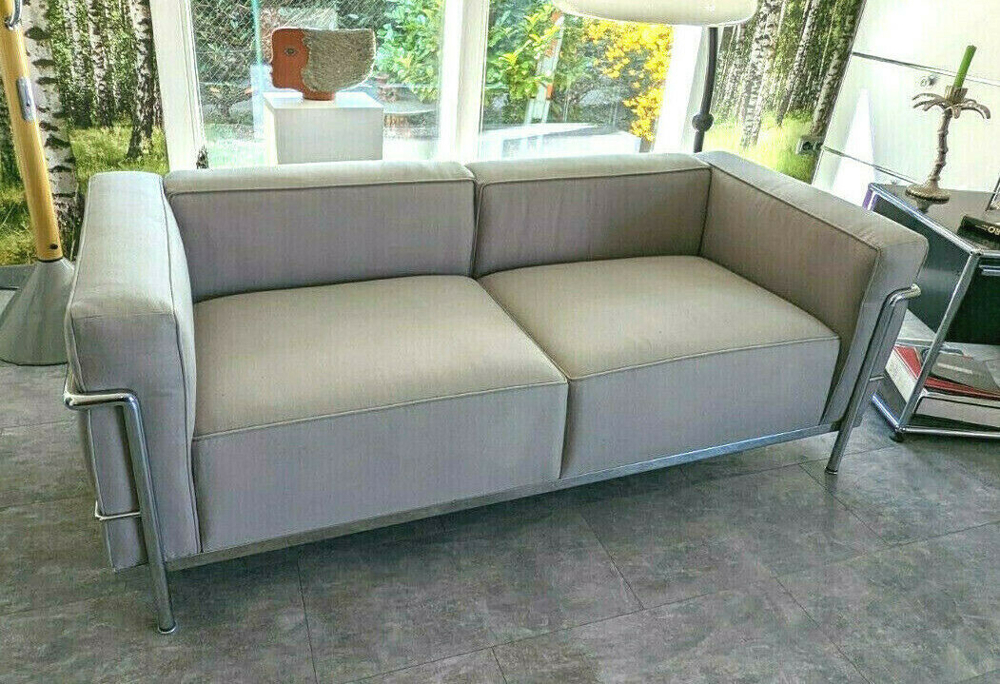 orig. CASSINA Le Corbusier Sofa LC 3 2 Sitzer