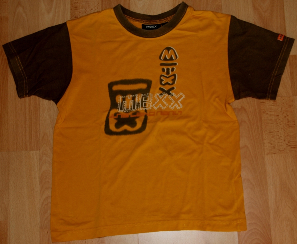 ORIGINAL - Braunes T-Shirt - Größe 110 - 116 - Kurzarm - von MEXX