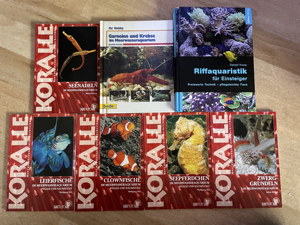 Meerwasser Fisch Garnelen Bücher Stück 10EUR