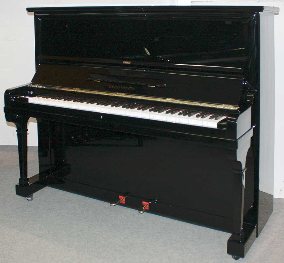 Klavier August Förster 130, schwarz poliert, 5 Jahre Garantie