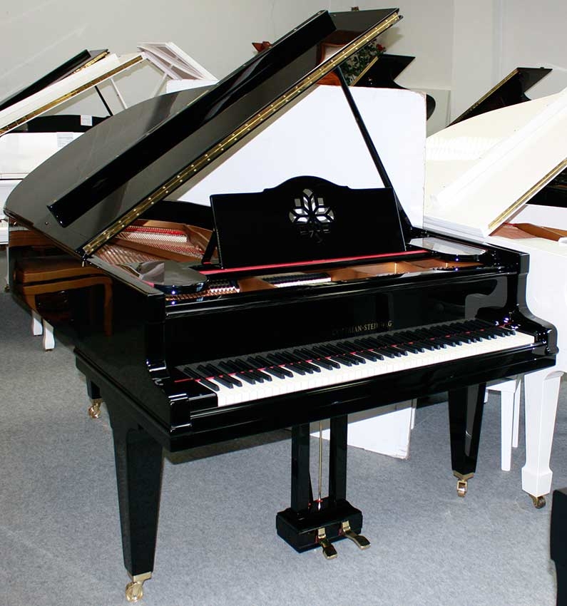 Flügel Klavier Grotrian-Steinweg 185, schwarz poliert, 5 Jahre Garantie