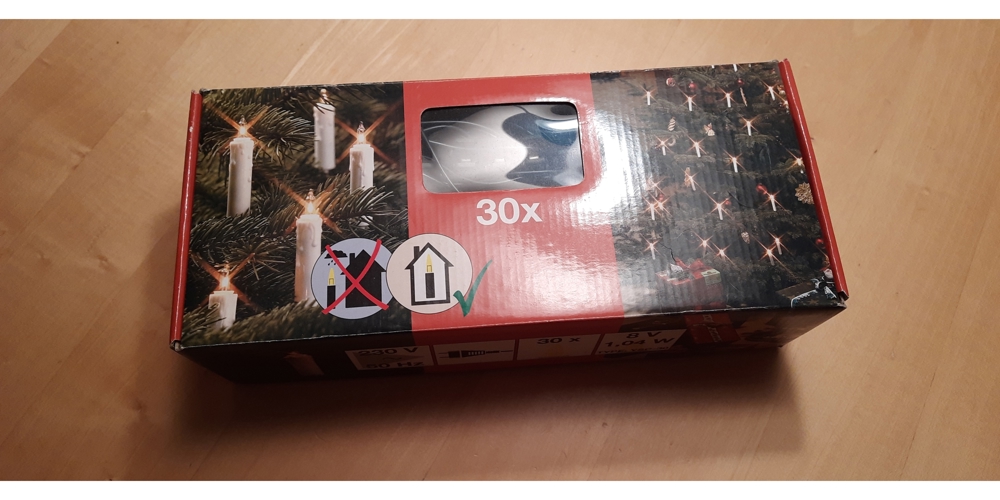 Weihnachtsbaumlichterkette mit 30 Kerzen