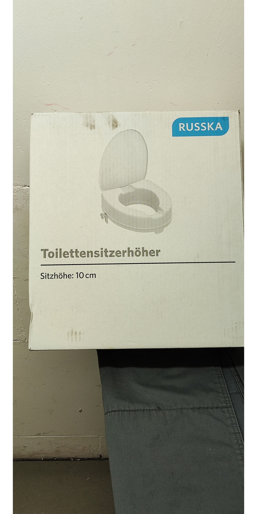 Toilettensitzerhöhung mit Deckel, 10 cm