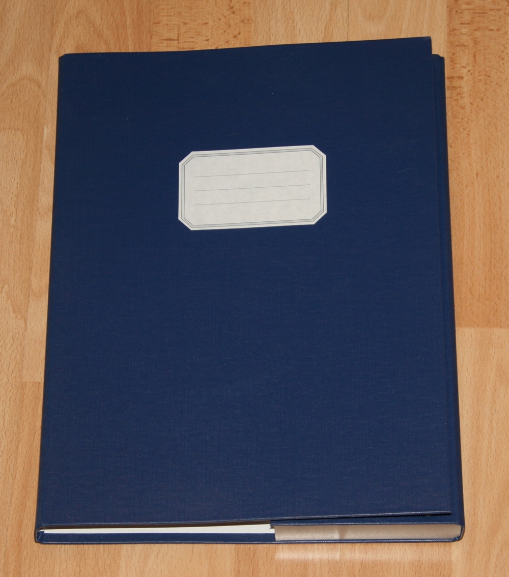 NEU - Blauer Sammel - Ordner - für DIN A4 - Sammel-Box für Hefte