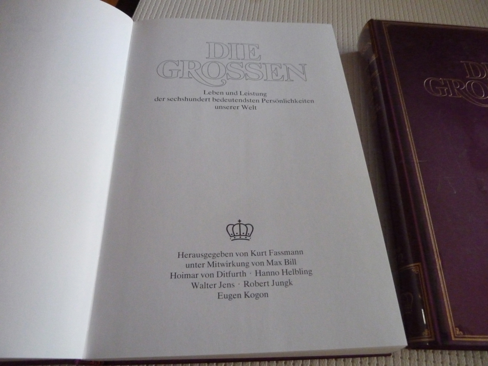 " Die Grossen" Coron Verlag ( komplett). Goldschnitt 23 Karat.