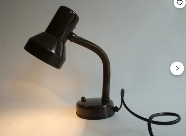 Tischlampe Schreibtischlampe 70er Jahre braun