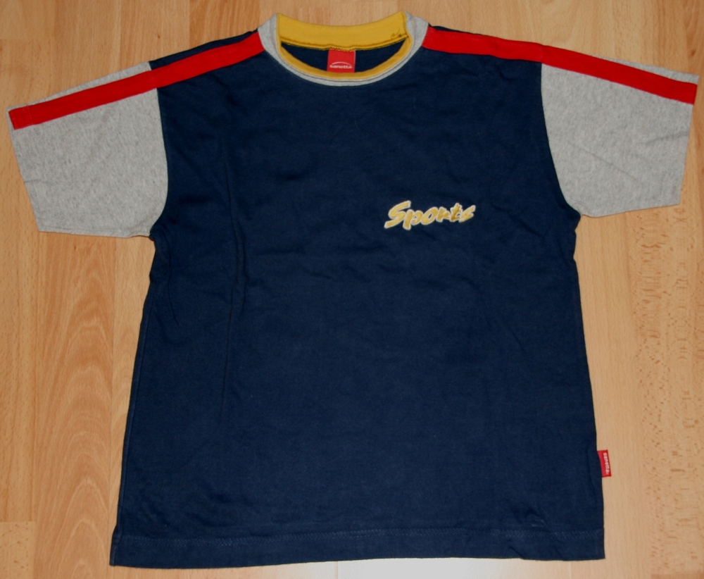 ORIGINAL - Blaues T-Shirt - Größe 122 - NEU -Kurzarm -von SANETTA