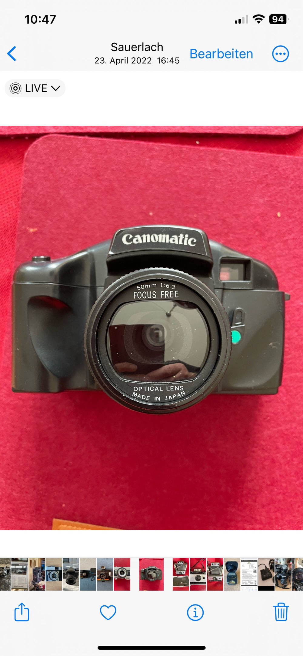 Canomatic Canon 35 mm Filmkamera defekt Deko