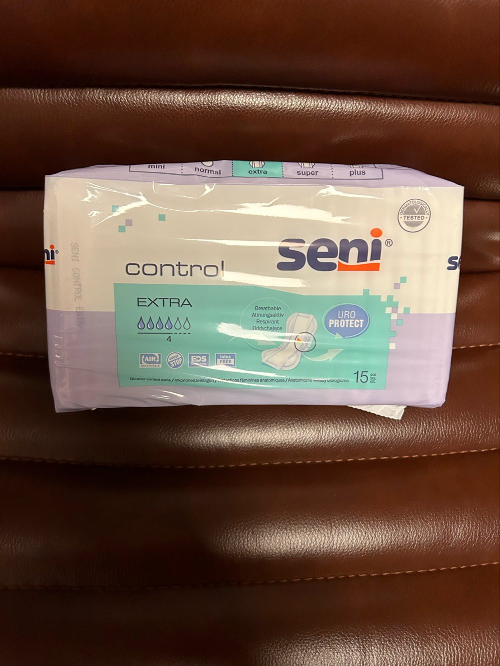 Seni Control Extra 4 Inkontinenzeinlagen 15 Stück   1 Packung  -   MHB 08   2028