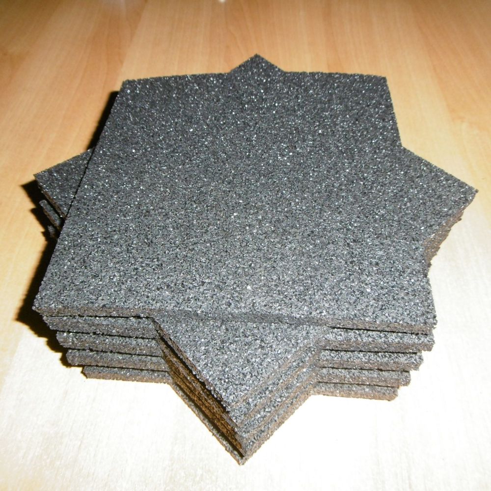 Antirutschmatte 200x200x10 mm Gummi Unterlage Gummipads Balkon