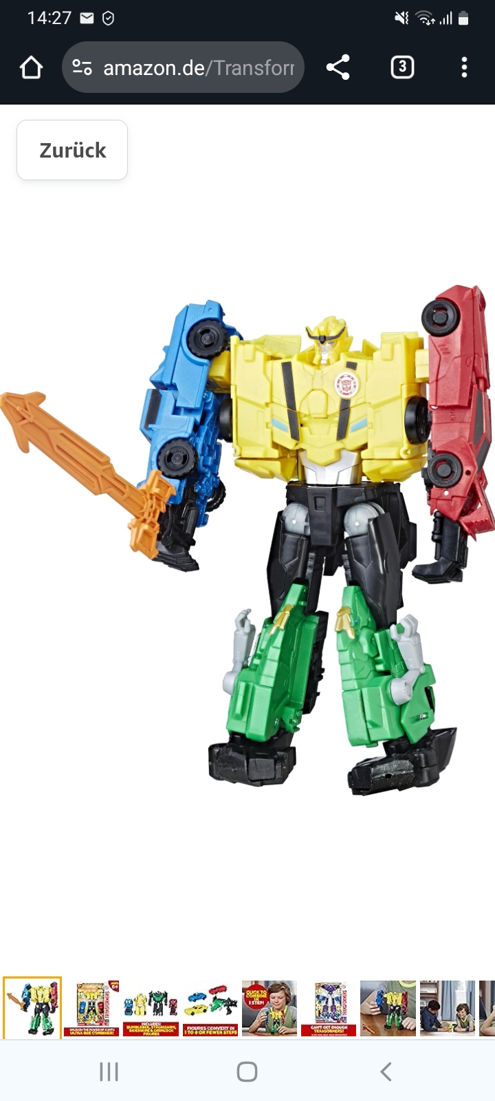 Transformers Toys - 4 Figuren in einem 