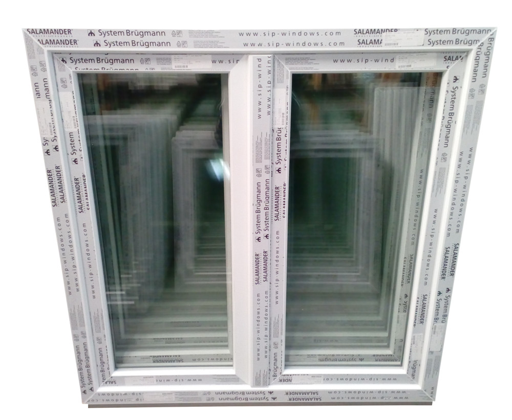 Kunststofffenster, neu auf Lager abholbar 120x120 cm 2-flg.