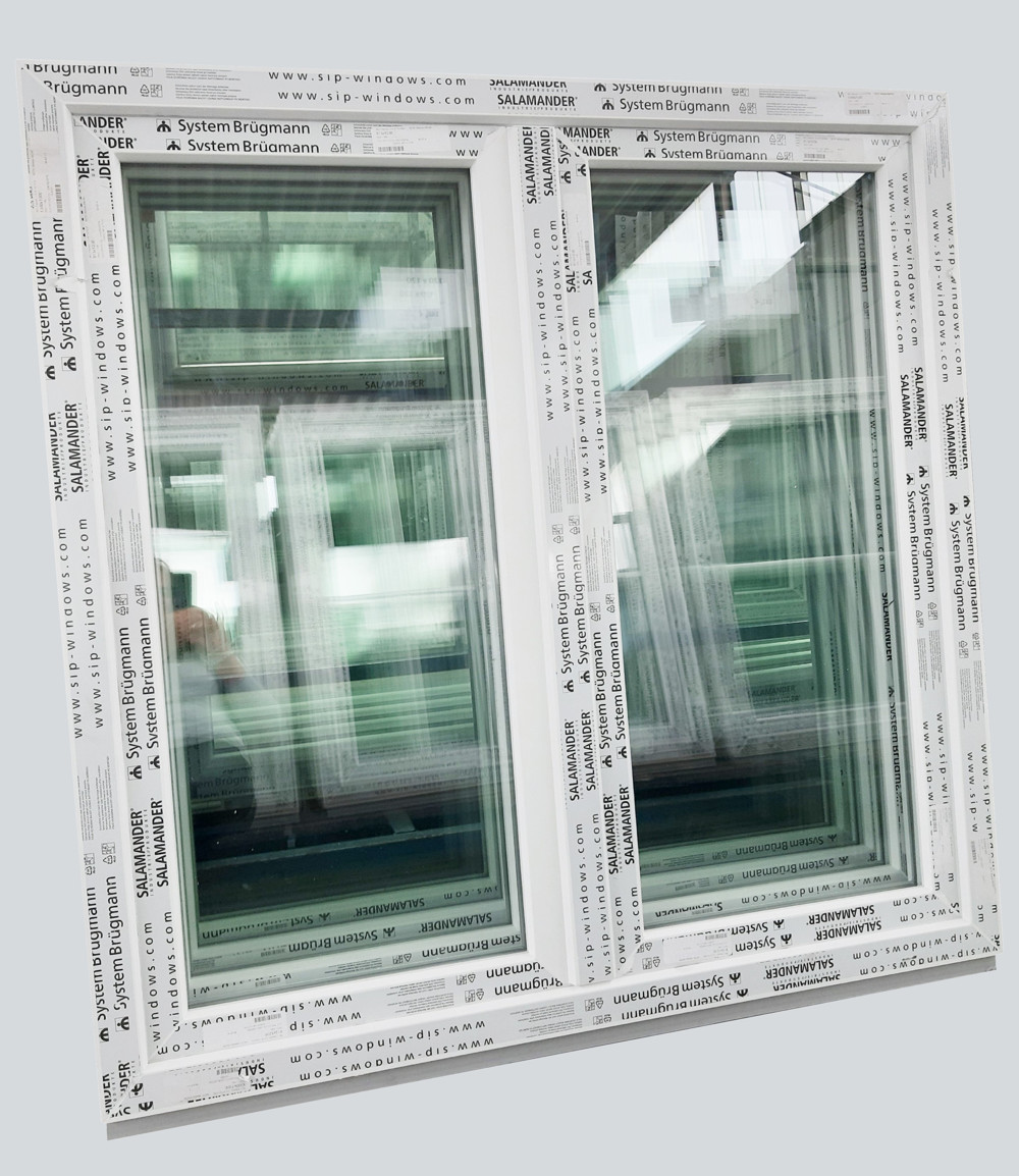 Kunststofffenster, Fenster auf Lager abholbar 130x130 cm 2-flg.