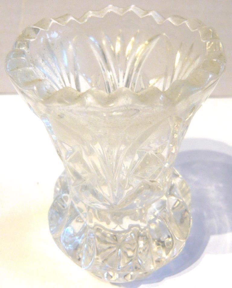 Kleine Blumenvase Kristall Vase 8 cm ohne Beschädigung