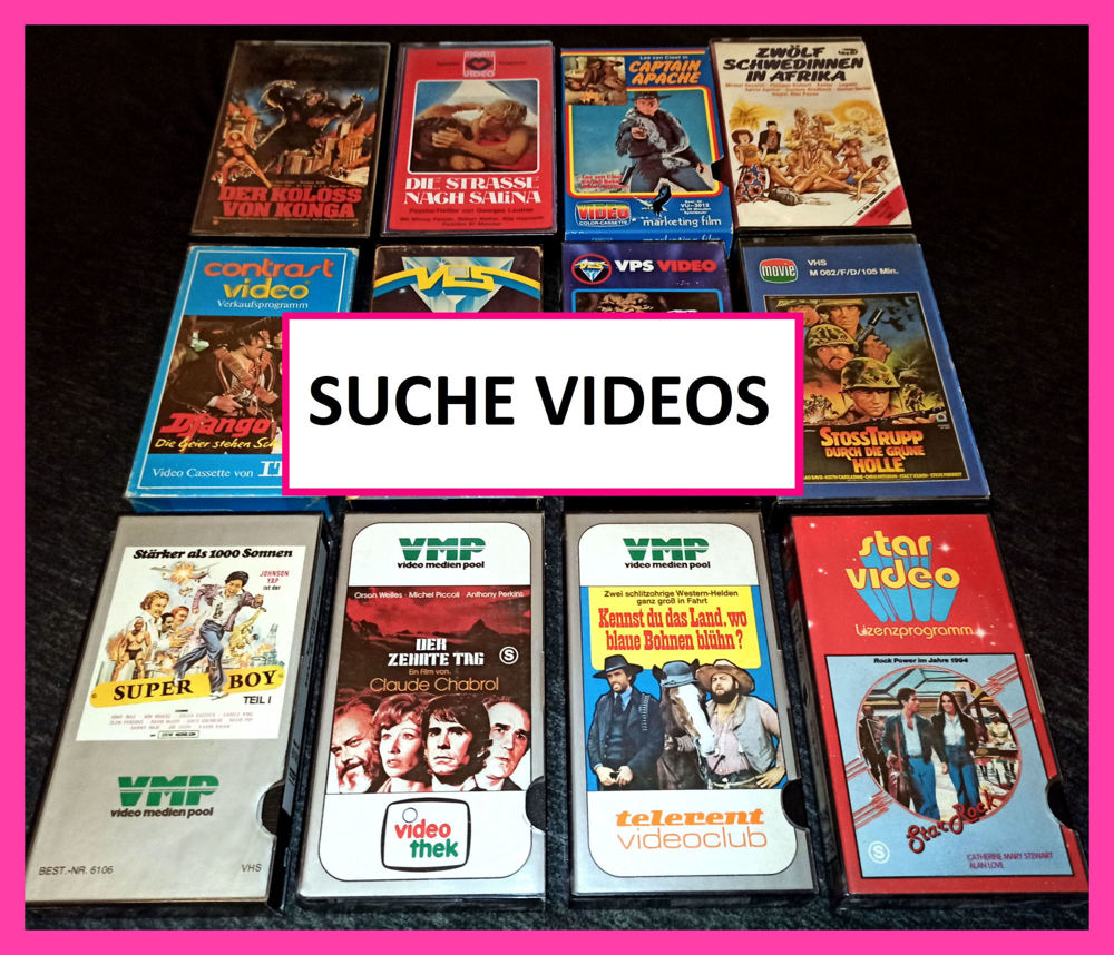 SUCHE & KAUFE alte Videokassetten VHS Betamax Video 2000