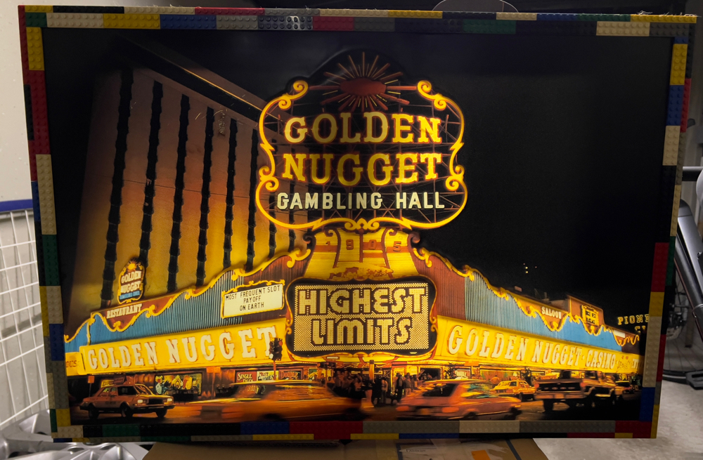 Einzelstück-Leuchtreklame Golden Nugget-Las Vegas