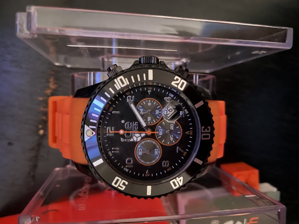 NEUwertig - ICE Watch Chrono black-sili orange-big Herrenuhr
