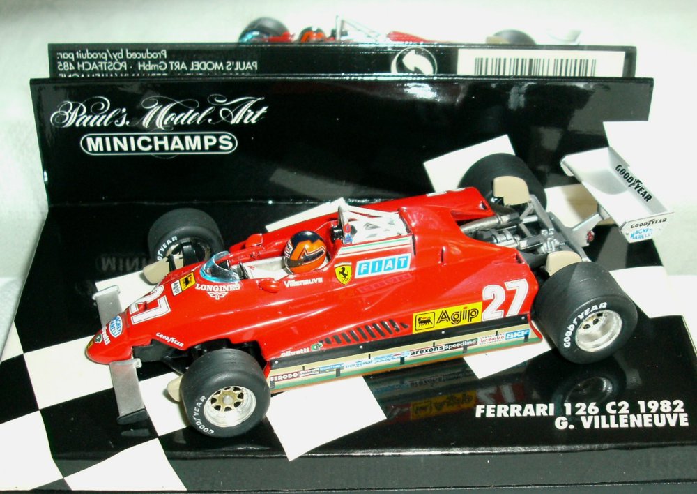  Ferrari 126 C2 Gilles Villeneuve Formel 1 Modell 1982 Minichamps OVP 1:43