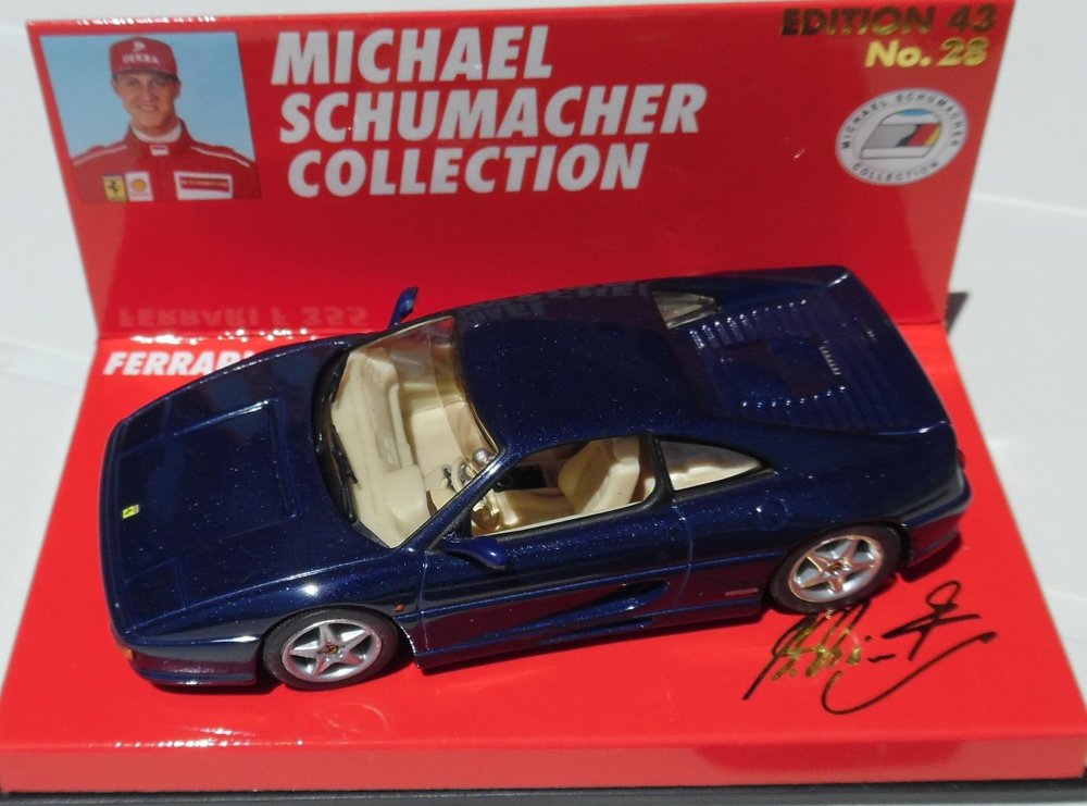  Ferrari F355 F 355 dunkelblaumetallic Michael Schumacher Collection Minichamps OVP 1:43