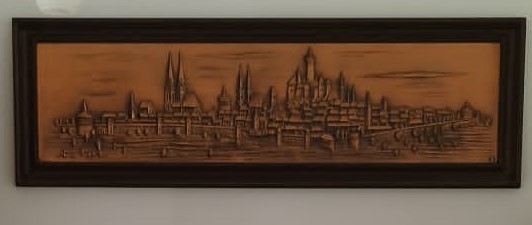 Bild massiv Kupfer "Nürnberg" im Mittelalter