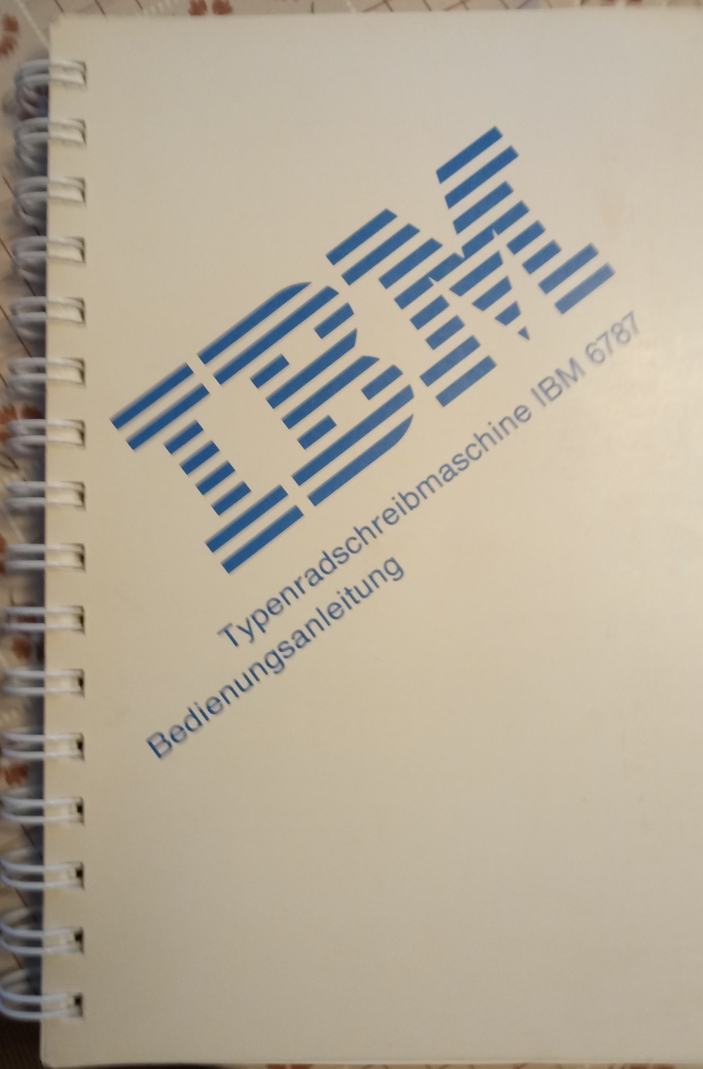 Bedienungsanleitung für Typenradschreibmaschine IBM 6787