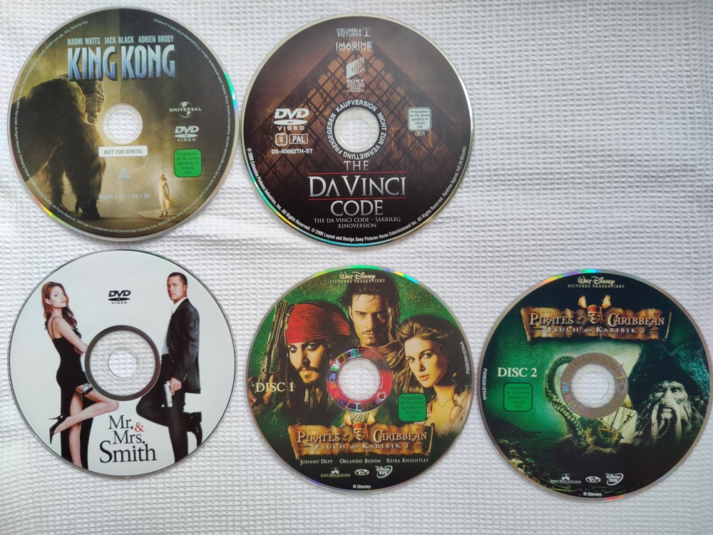 4 verschiedene Original DVD Filme -VB Stk. 3,30 EUR