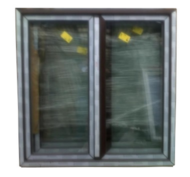 Kunststofffenster, neu auf Lager 150x150 cm 2-fl Mooreiche
