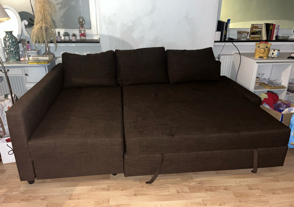 ikea Friheten Schlafsofa Couch mit Bettkasten ausziehbare einziehbare Schlafcouch