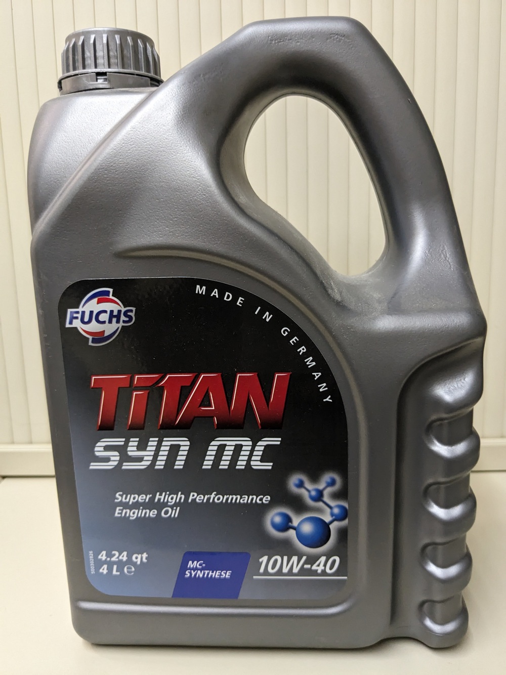 TOP-Motorenoel FUCHS TITAN SYN MC 10W-40, 4 Liter, original im Kanister zu verkaufen