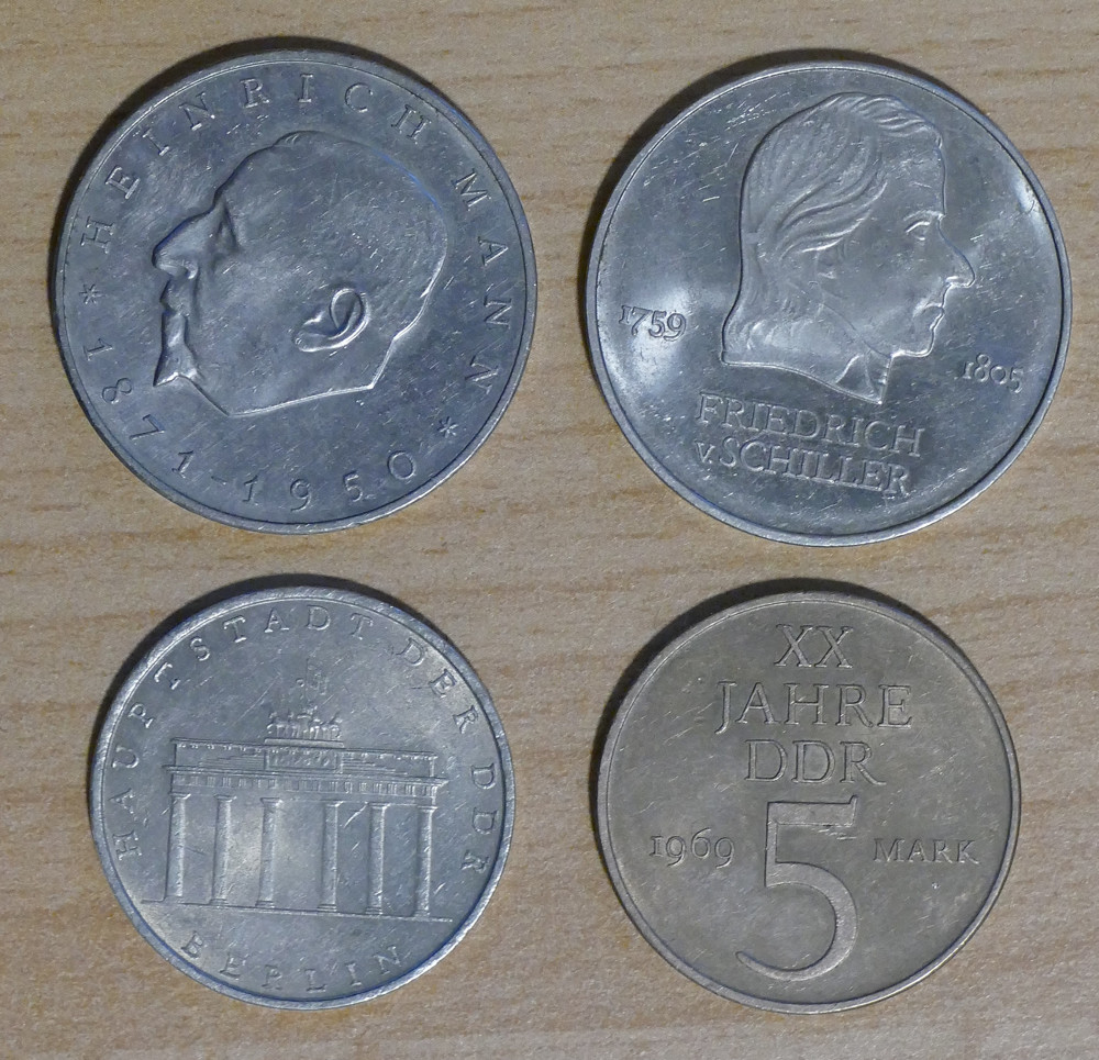 Sondermünzen - aus der DDR - 20 Mark und 5 Mark