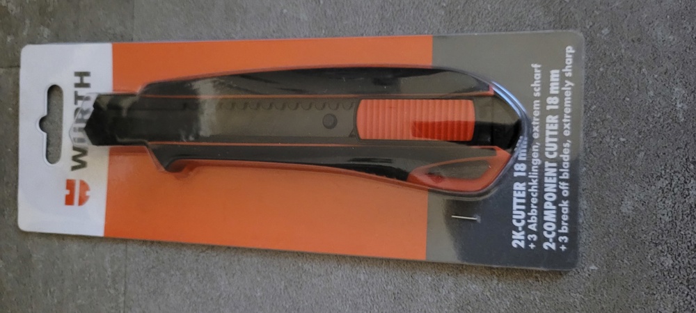 Würth Cuttermesser 2-K Griff 18mm  inkl. 3 Klingen