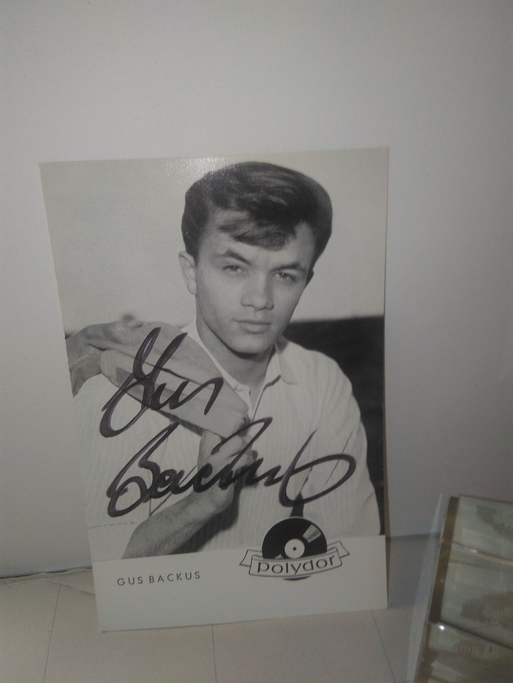 Original Autogrammkarte GUS BACKUS   original Autogramm