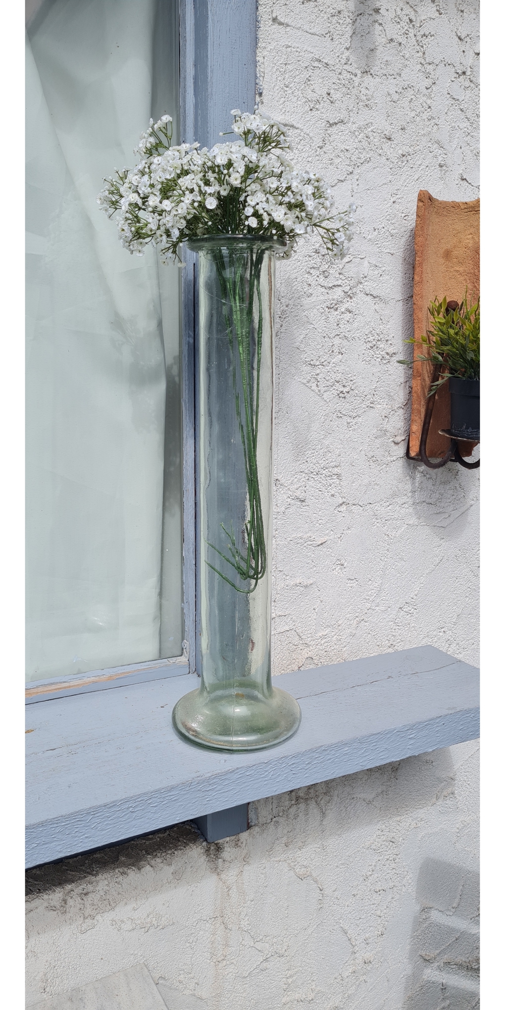 Glasvase Dickglas H 57 cm